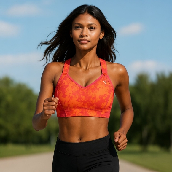 Moving Comfort Women's Orange Pink Juno Sports Bra Size 40DD - Picture 12 of 13